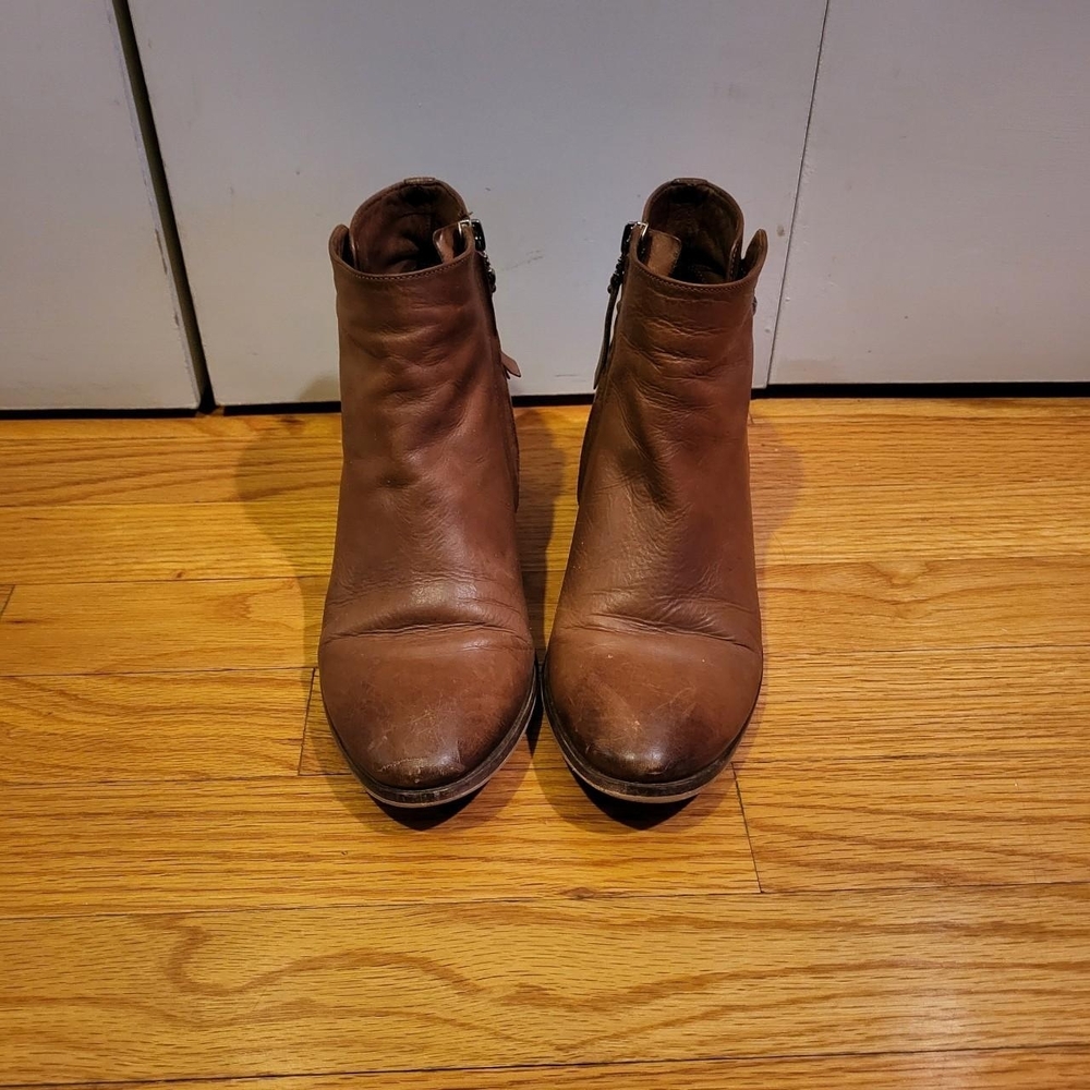 Sam Edelman Tan Leather Ankle Booties